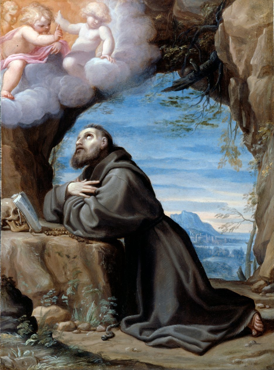 Święty Franciszek w medytacji autorstwa Ludovico Carracci