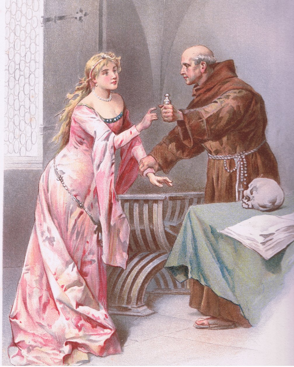 Córko Brat Hold, dostrzegam jakąś nadzieję., ilustracja z Romea i Julii, autorstwa Ludovico Marchetti