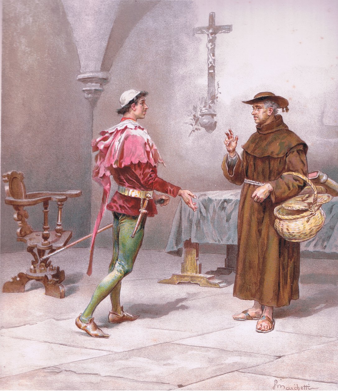 Ojcze Święty Franciszek! Co za zmiana, ilustracja z Romea i Julii, autorstwa Ludovico Marchetti