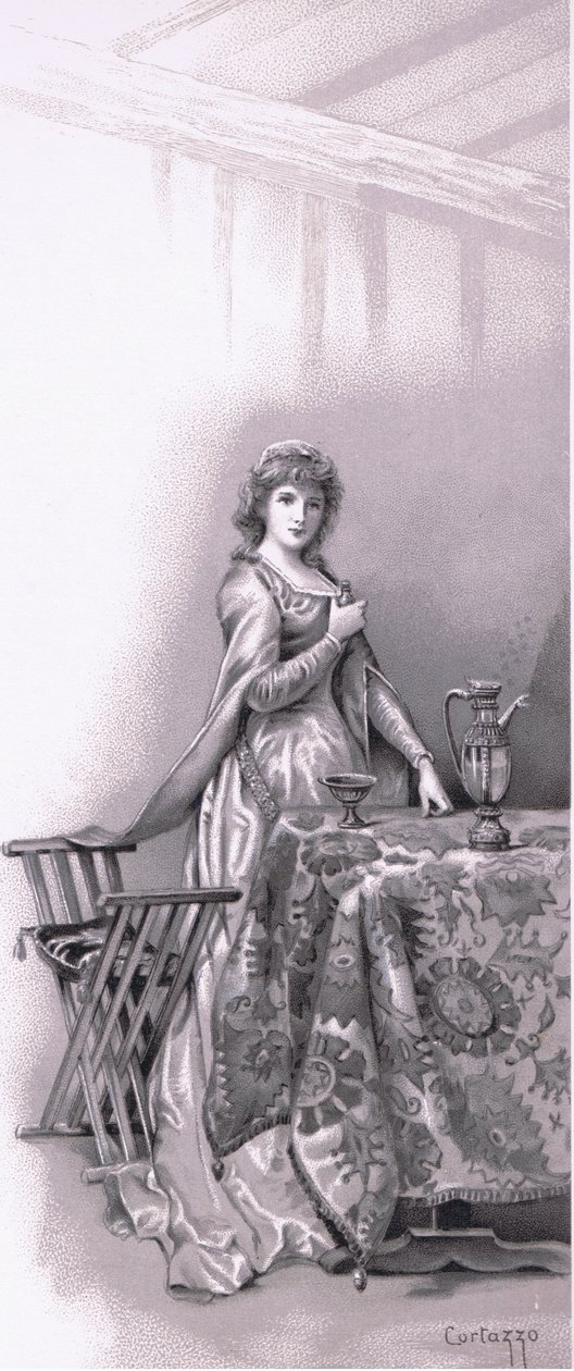 Lady Capulet: Idź obudź Juliet, idź i przytnij ją, ilustracja z Romea i Julii, autorstwa Ludovico Marchetti