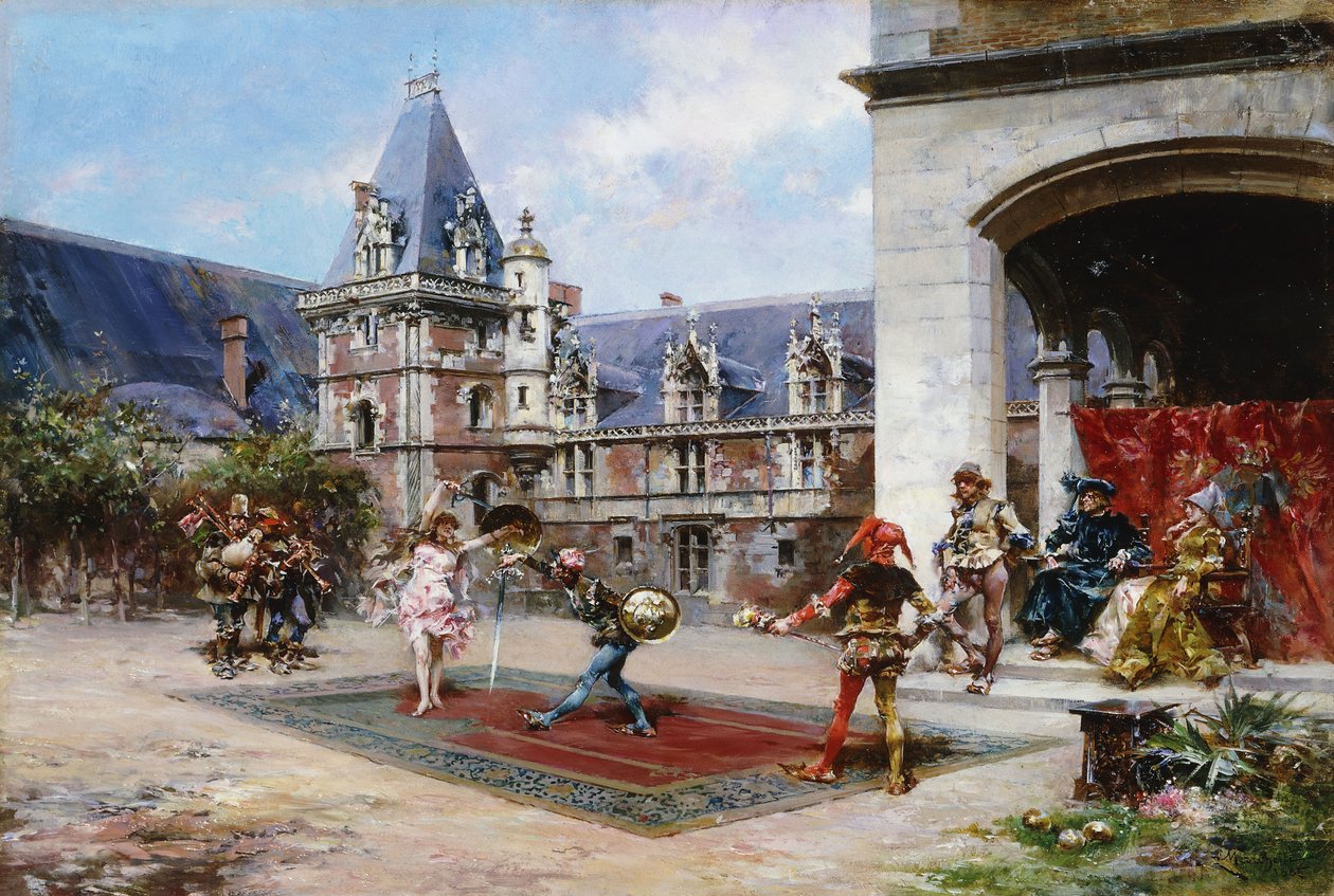 Pojedynek komiczny, 1885 autorstwa Ludovico Marchetti