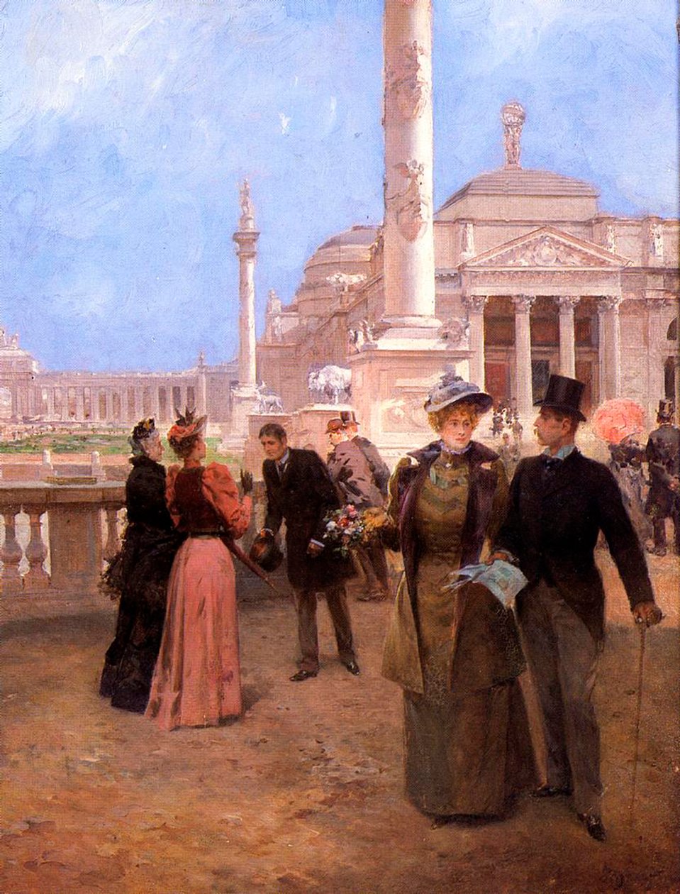 Wielki Plac, Światowa Wystawa Kolumbijska, ok. 1893 r. autorstwa Ludovico Marchetti