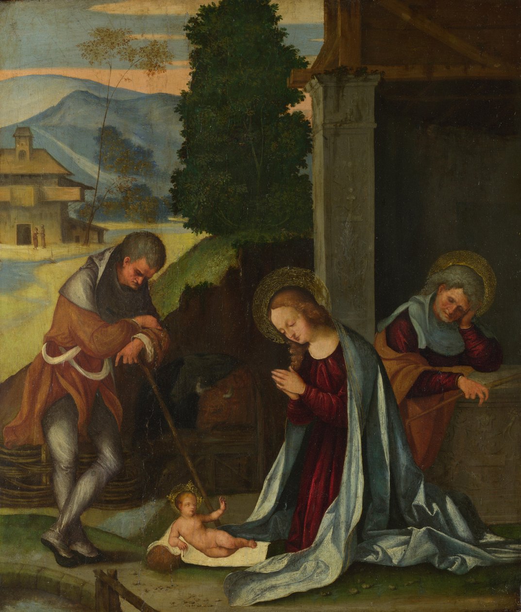 Narodzenia, c. 1505 autorstwa Ludovico Mazzolino