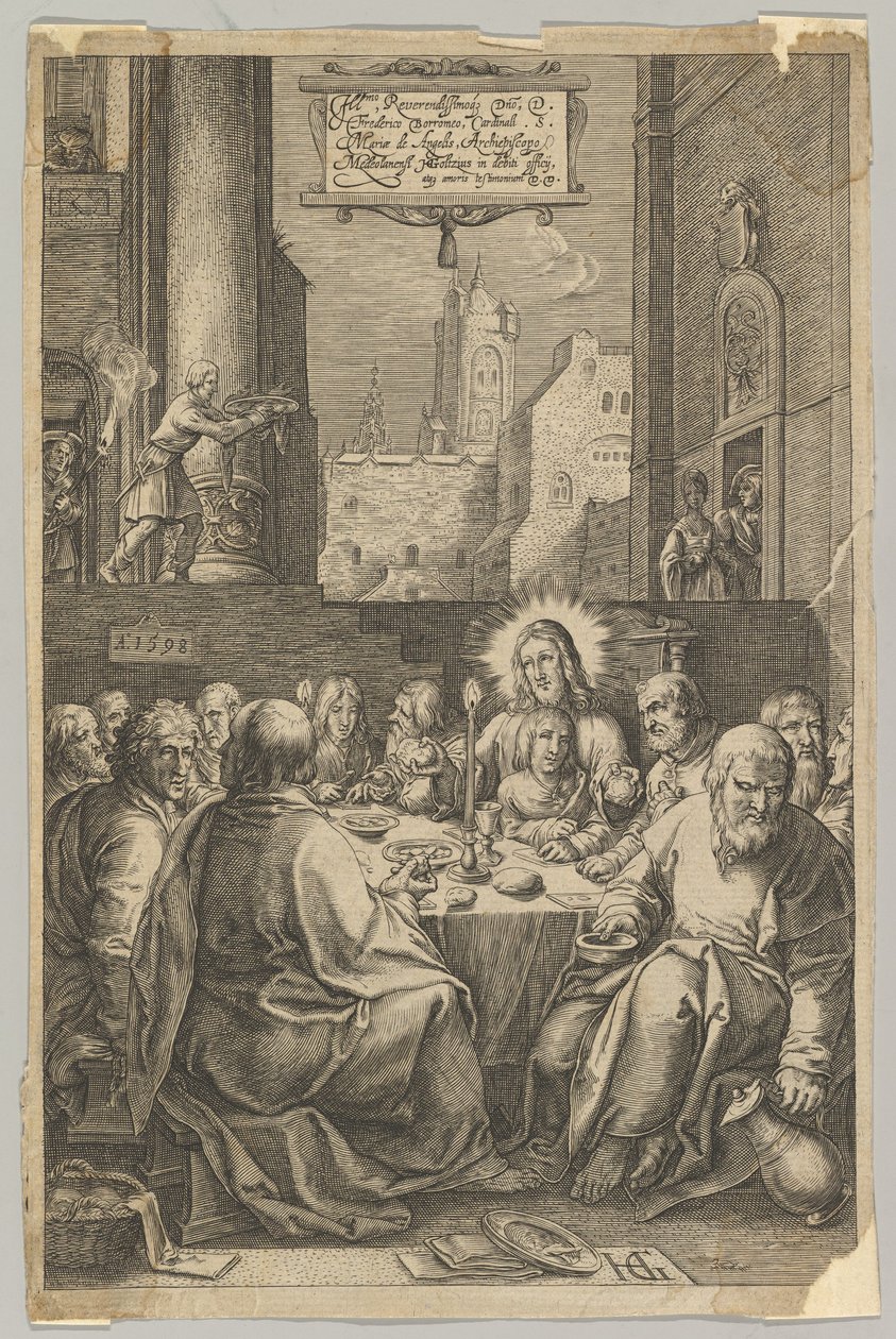 Ostatnia Wieczerza z Męki Pańskiej, ca. 1623. autorstwa Ludovicus Siceram
