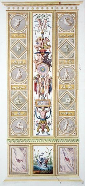 Panel z loggii Rafaela w Watykanie, z „Delle Loggie di Rafaele nel Vaticano”, grawerowany przez Giovanniego Volpato (1735-1804) autorstwa Ludovicus Tesio (after) Taurinensis