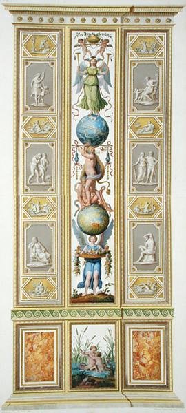 Panel z Loggii Rafaela w Watykanie, z "Delle Loggie di Rafaele nel Vaticano", wyryty przez Giovanni Volpato (1735-1803) autorstwa Ludovicus Tesio (after) Taurinensis
