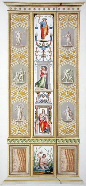 Panel z loggii Rafaela w Watykanie, z „Delle Loggie di Rafaele nel Vaticano”, grawerowany przez Giovanniego Volpato (1735-1803) autorstwa Ludovicus Tesio (after) Taurinensis