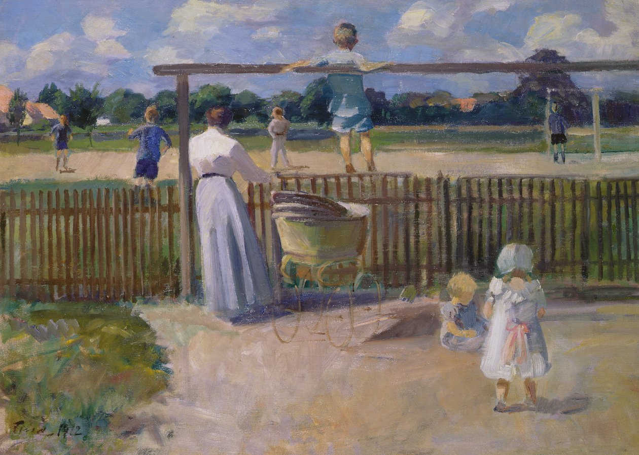 Mecz piłki nożnej, 1912 autorstwa Ludvig Find