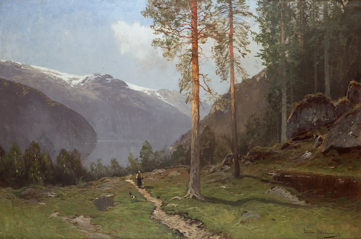 Krajobraz fiordów autorstwa Ludvig Skramstad