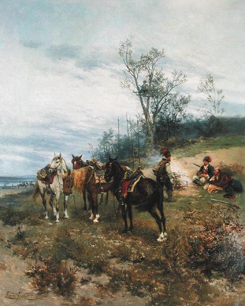 Wypas, ok. 1890 (olej na płótnie) autorstwa Ludwick Gedleck