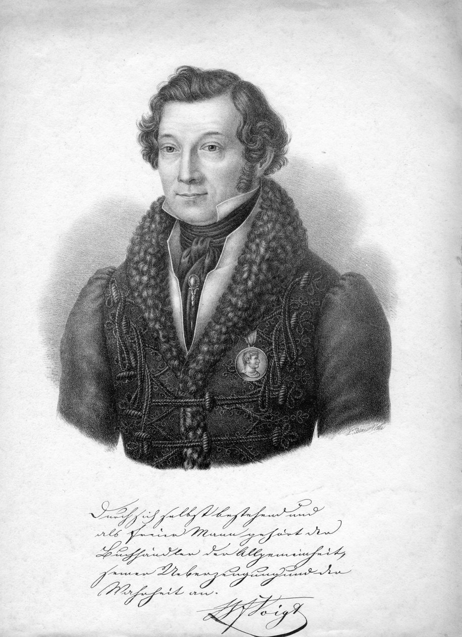 grawerowany portret autorstwa Ludwig Blau