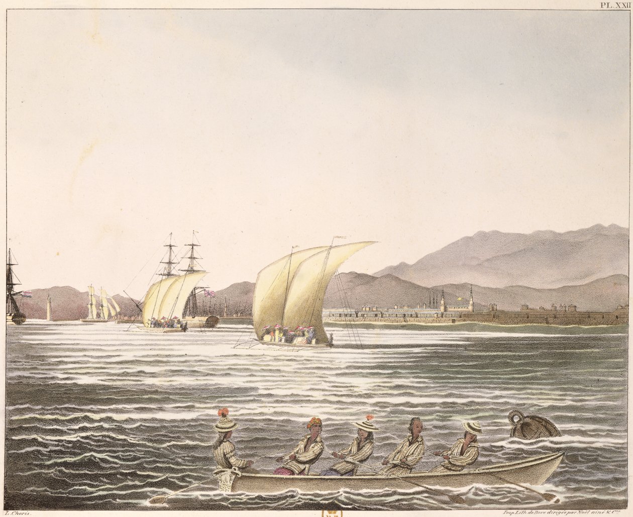 Widok Manili, Filipiny, 1826 autorstwa Ludwig Choris
