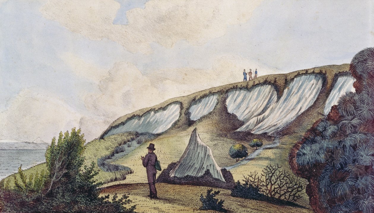 Widok na lodowce zatoki Kotzebue, Kamczatka, z „Voyage Pittoresque Autour Du Monde”, 1822 autorstwa Ludwig Choris
