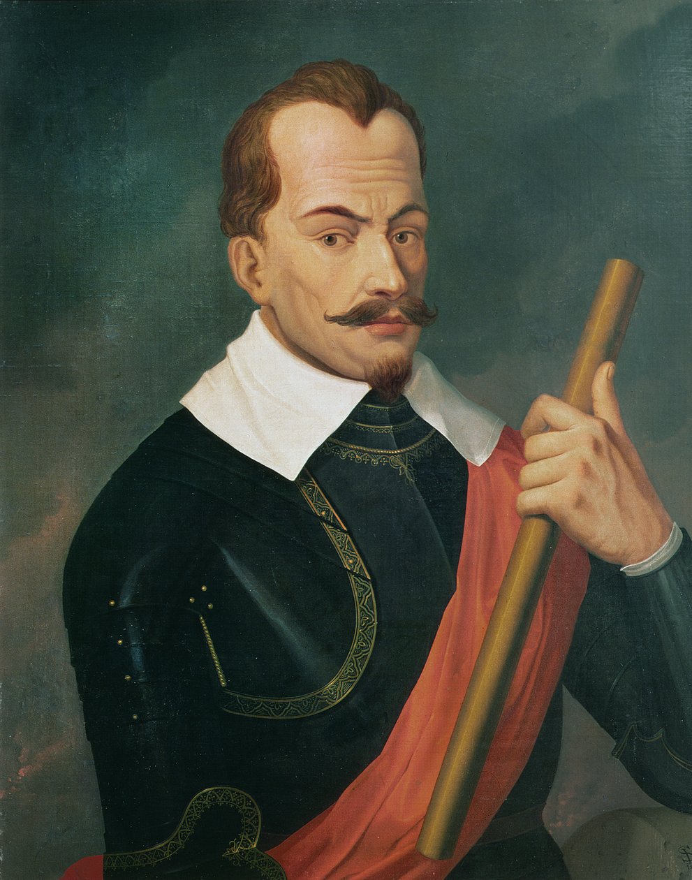 Portret Albrechta Wenzela Euzebiusza von Wallenstein (1583-1634) księcia Friedland i Meklemburgii oraz księcia Sagan, wg obrazu Van Dycka autorstwa Ludwig Ferdinand Schnorr von Carolsfeld