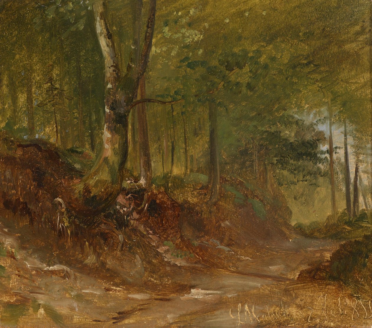Leśna ścieżka autorstwa Ludwig Halauska