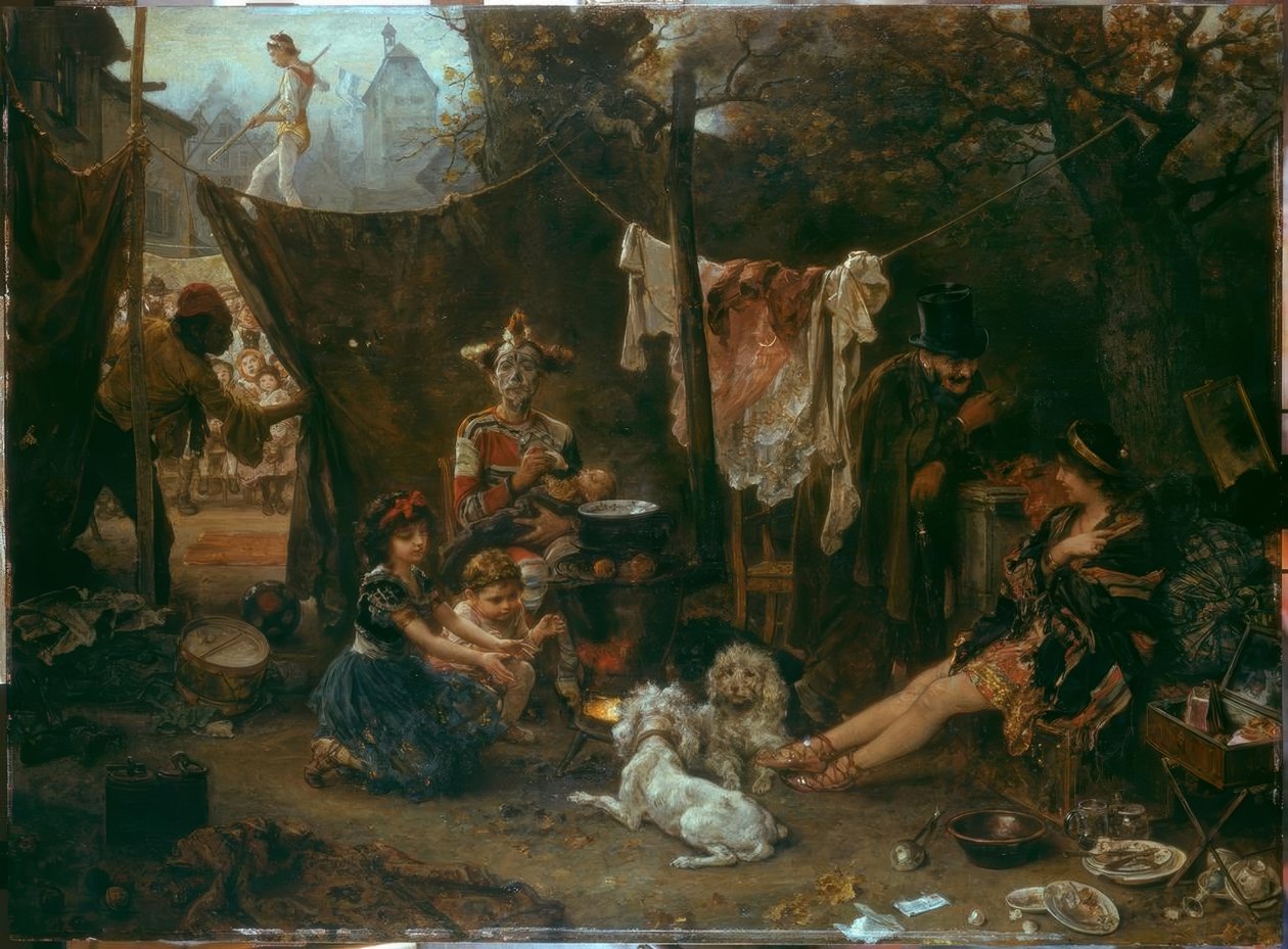 Za kurtyną autorstwa Ludwig Knaus