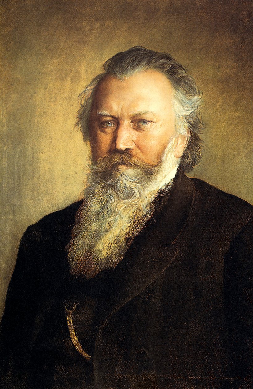 Portret Johannesa Brahmsa, 1891 autorstwa Ludwig Michalek