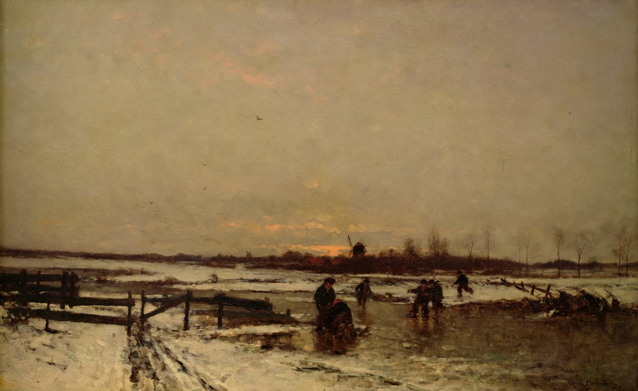 Zimowa scena autorstwa Ludwig Munthe