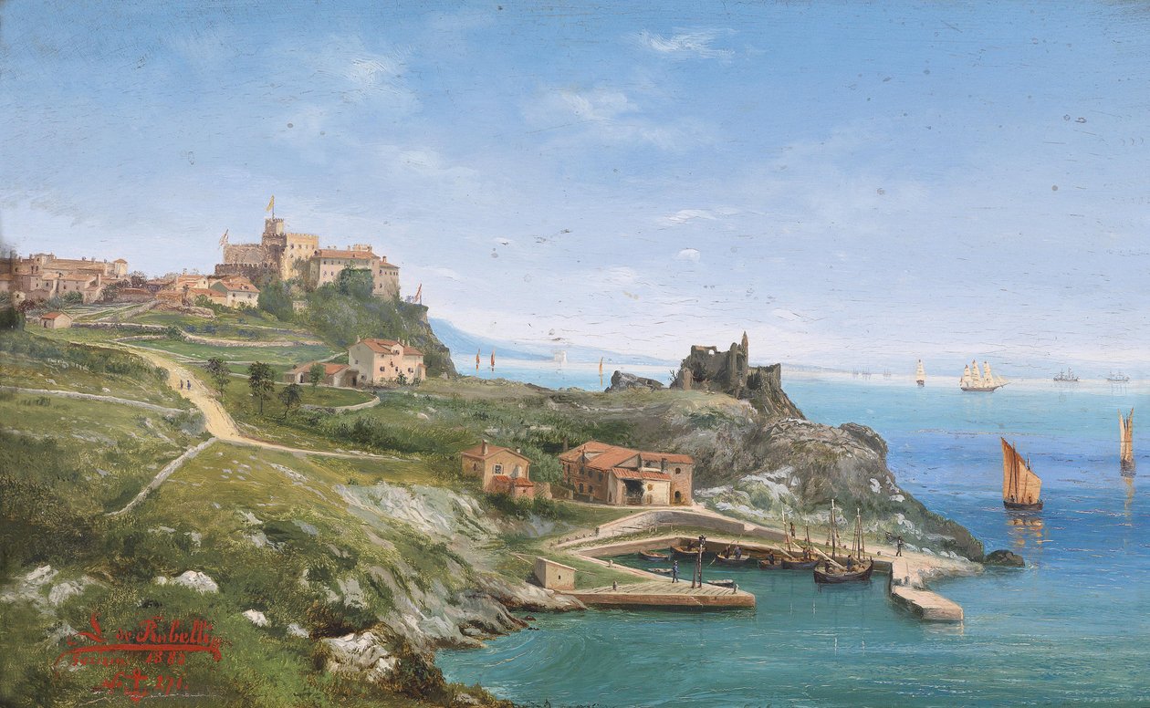 Castello de Duino, niedaleko Triestu autorstwa Ludwig Rubelli von Sturmfest