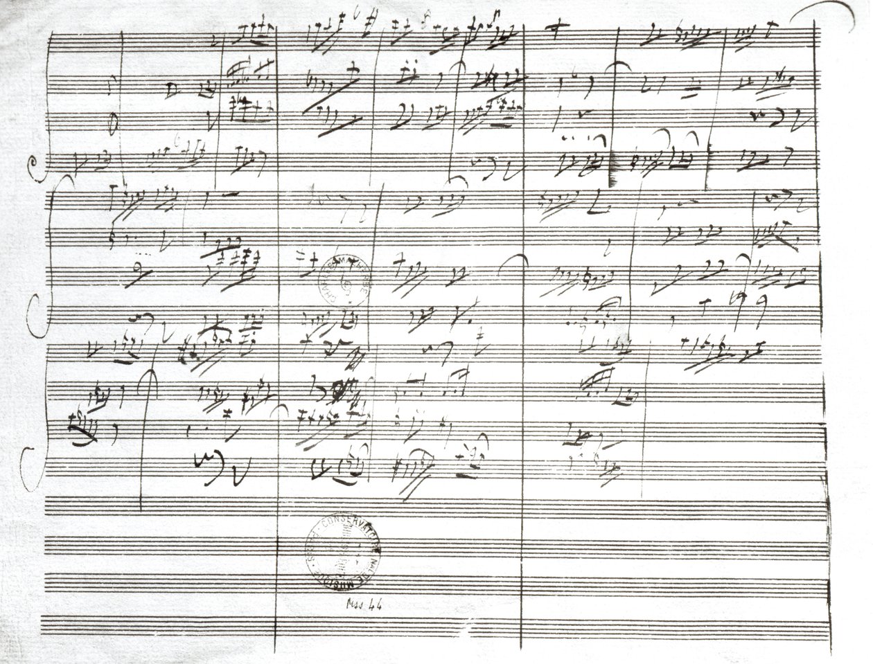 Partytura do III części V Symfonii autorstwa Ludwig van Beethoven