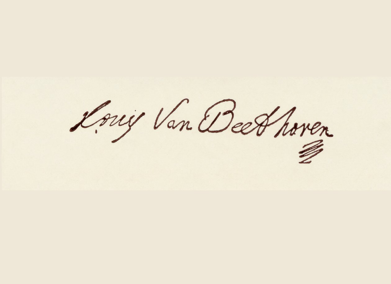 Podpis Ludviga van Beethovena (pióro i atrament) autorstwa Ludwig van Beethoven