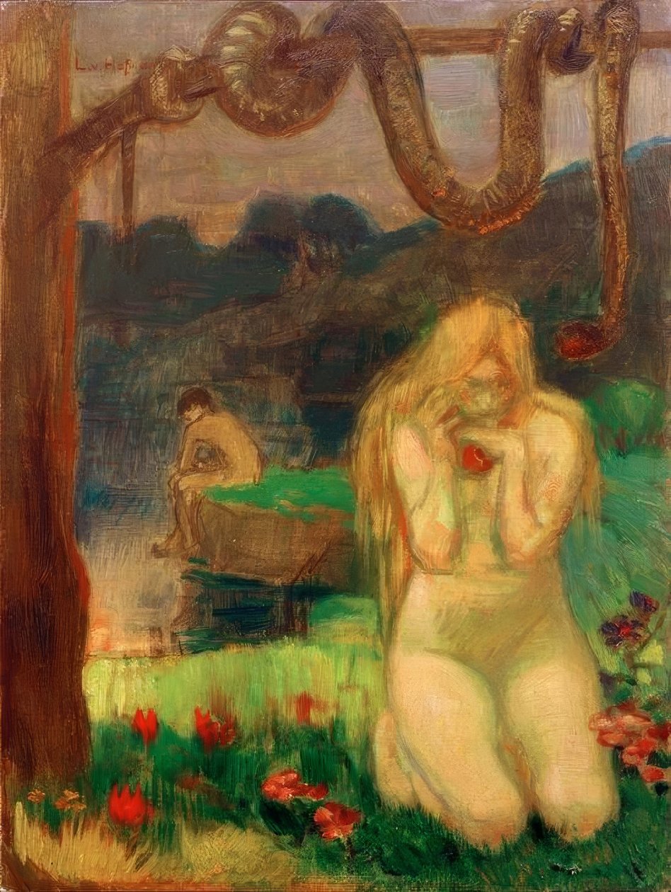 Adam i Ewa autorstwa Ludwig von Hofmann