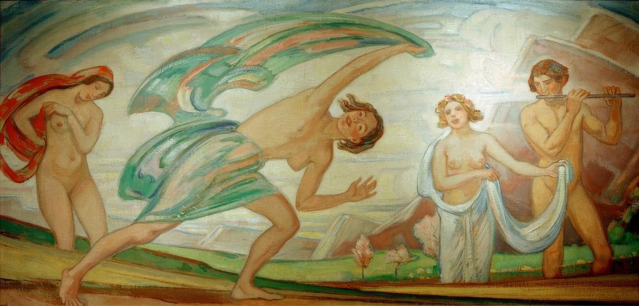 Wiosna z tancerzami autorstwa Ludwig von Hofmann