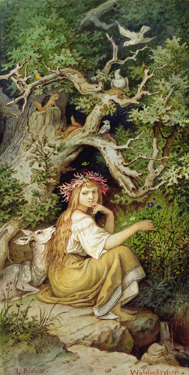 Leśna nimfa 88: Waldmaerchen autorstwa Ludwig Adrian Richter
