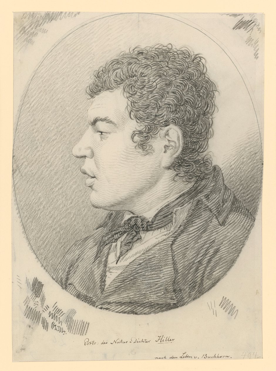 Portret poety Hillera autorstwa Ludwig Buchhorn