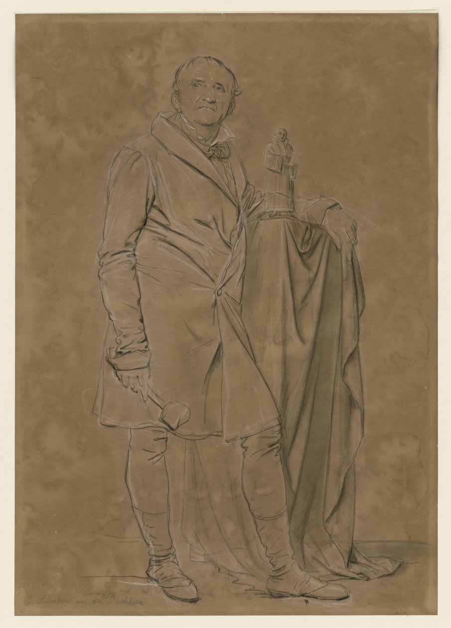 Rzeźbiarz Gottfried Schadow autorstwa Ludwig Buchhorn