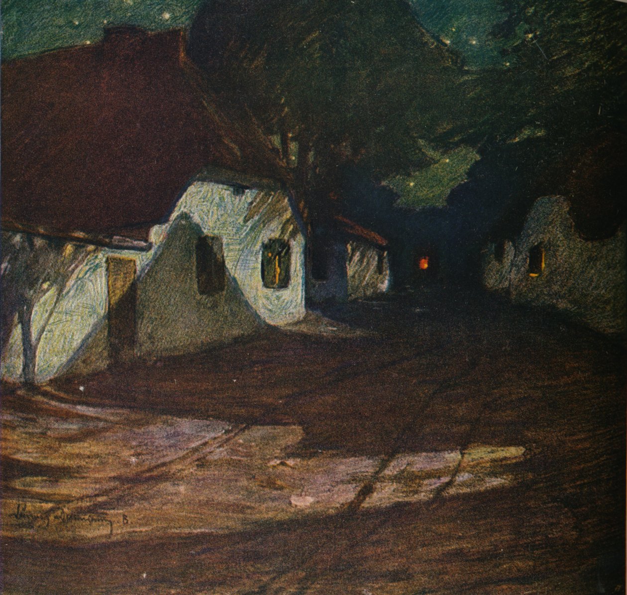 Księżycowa noc, c1900, 1905 autorstwa Ludwig Dettmann