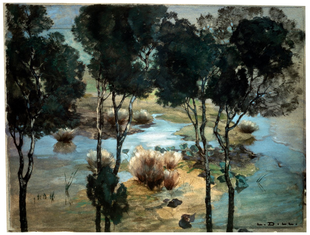 Krajobraz, 1900. autorstwa Ludwig Dill