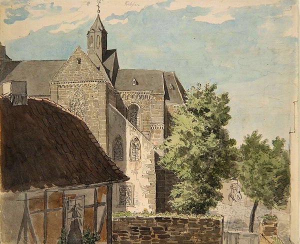 Katedra Fritzlar autorstwa Ludwig Emil Grimm