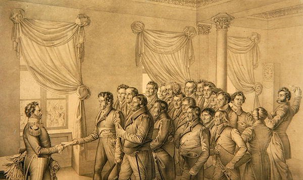 Deputacja z Kassel do elektora Wilhelma II autorstwa Ludwig Emil Grimm
