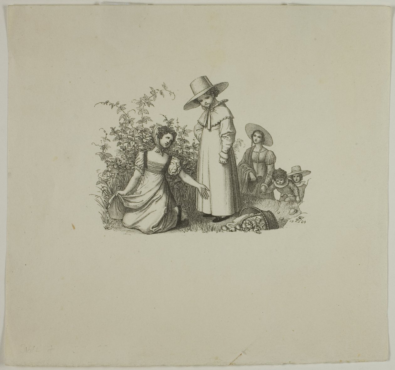 Rodzina z koszami piknikowymi autorstwa Ludwig Ferdinand Schnorr von Carolsfeld