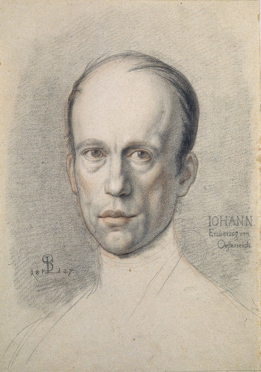 Portret arcyksięcia Jana Austrii, autorstwa Schnorr von Carolsfeld, Ludwig Ferdinand autorstwa Ludwig Ferdinand Schnorr von Carolsfeld