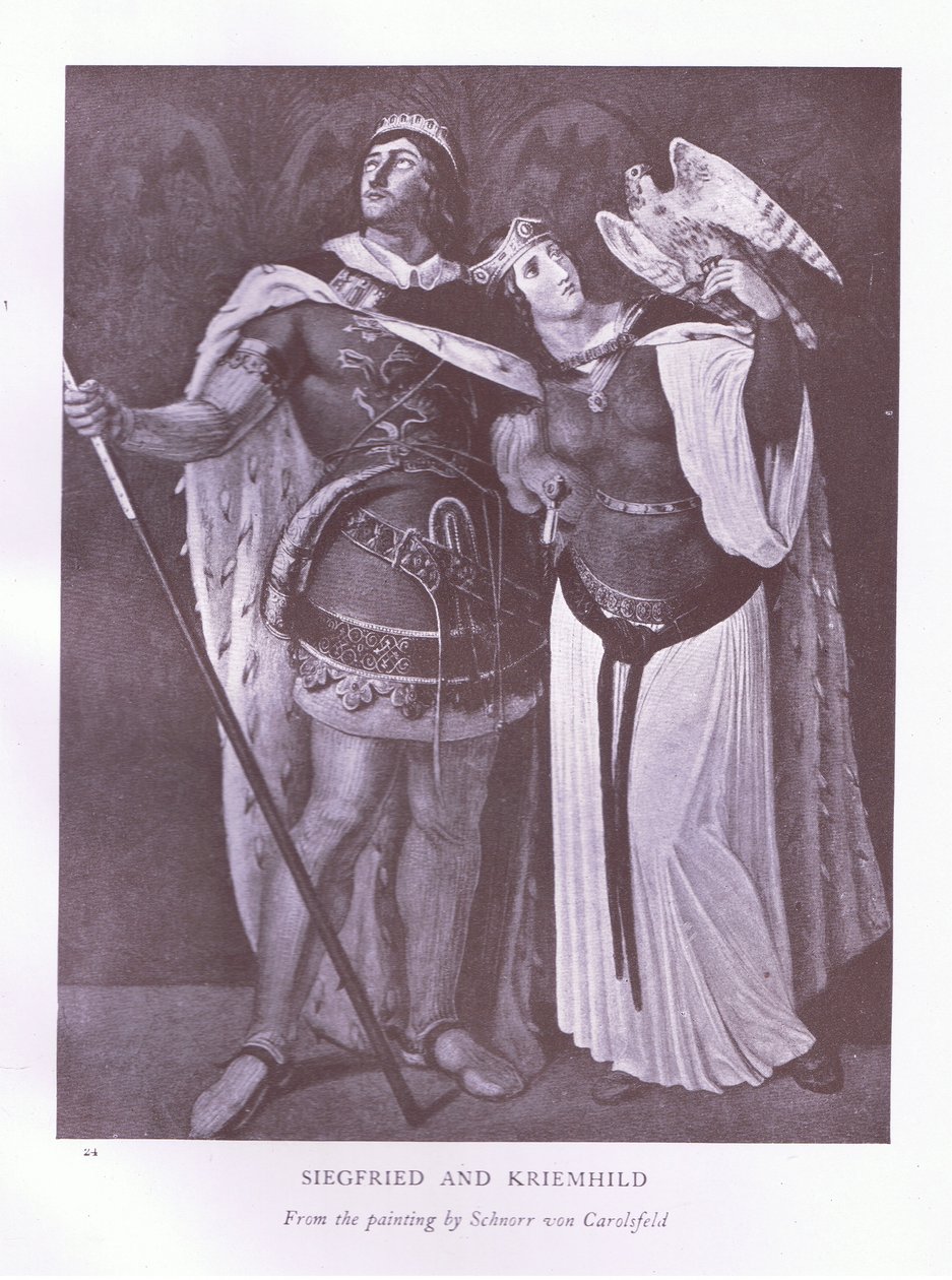 Zygfryd i Kriemhild, lata 20. autorstwa Ludwig Ferdinand Schnorr von Carolsfeld