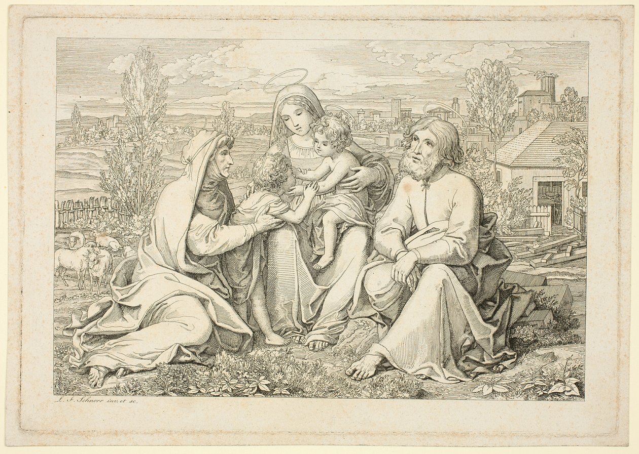 Święta Rodzina autorstwa Ludwig Ferdinand Schnorr von Carolsfeld