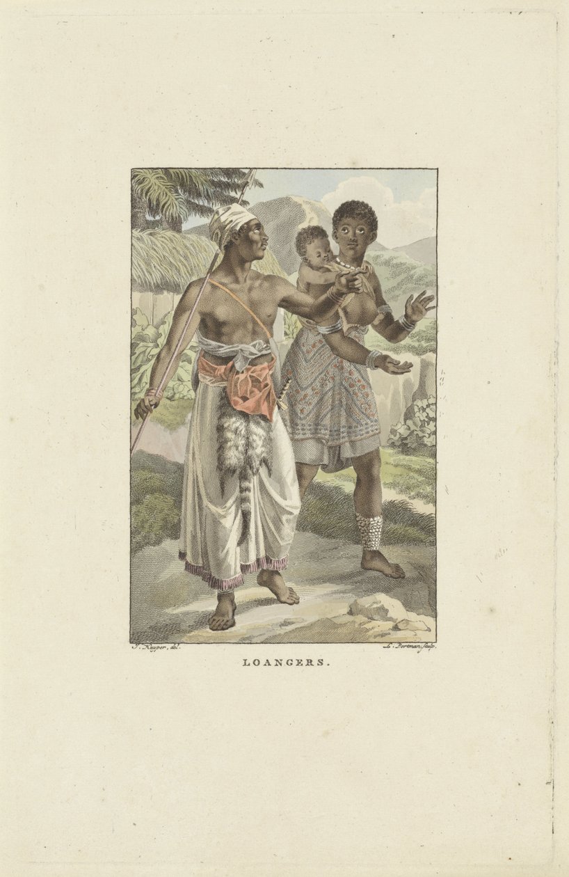 Mieszkańcy wybrzeża Loango-Angola Wypożyczający (tytuł na przedmiocie) autorstwa Ludwig Gottlieb Portman