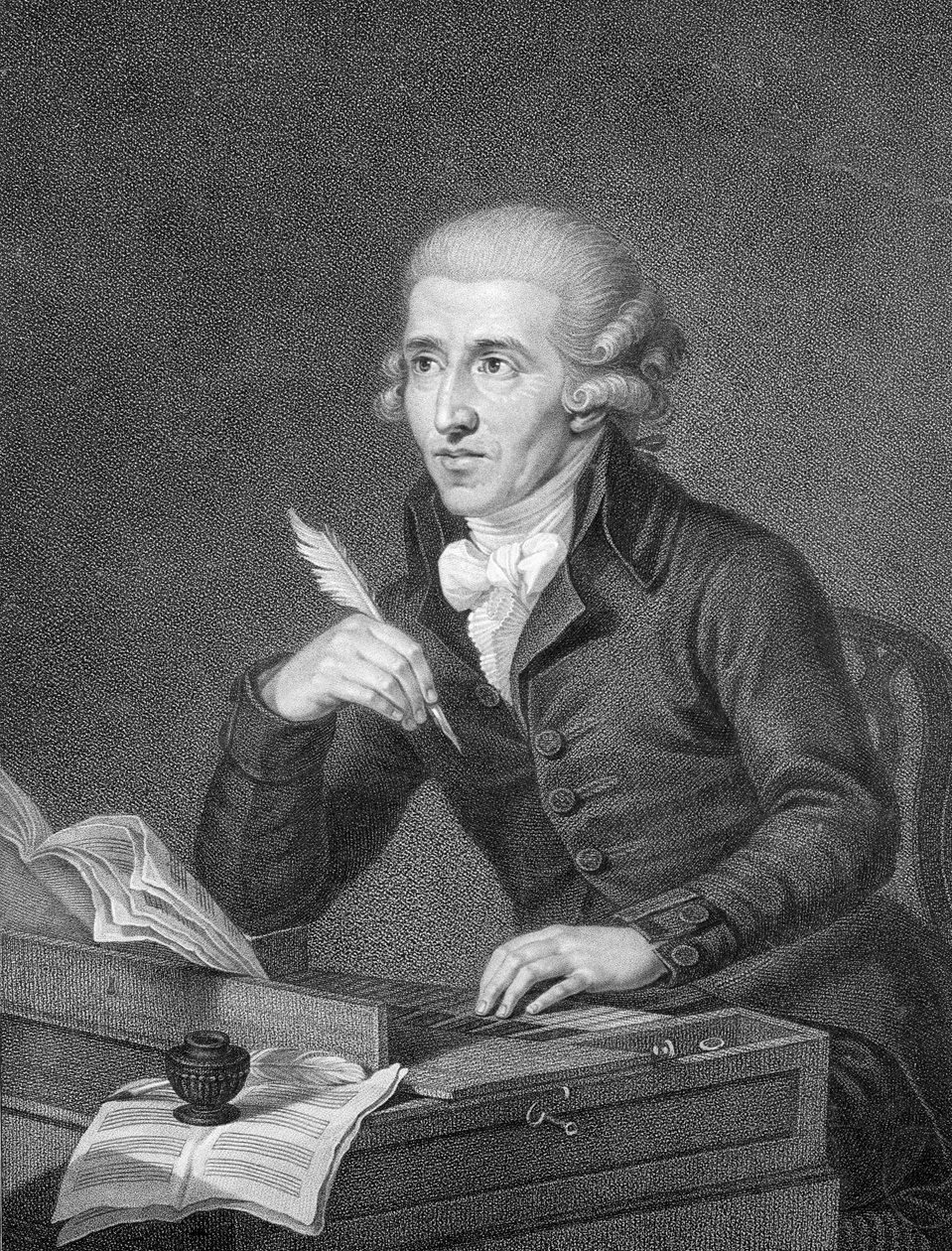Joseph Haydn (1732-1809) grawerowany przez Schiavonnetti, 1792 autorstwa Ludwig Guttenbrunn