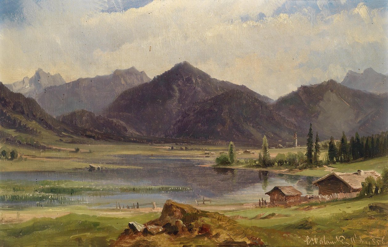 Plansee w Tyrolu, zgodnie z etykietą na odwrocie autorstwa Ludwig Halauska