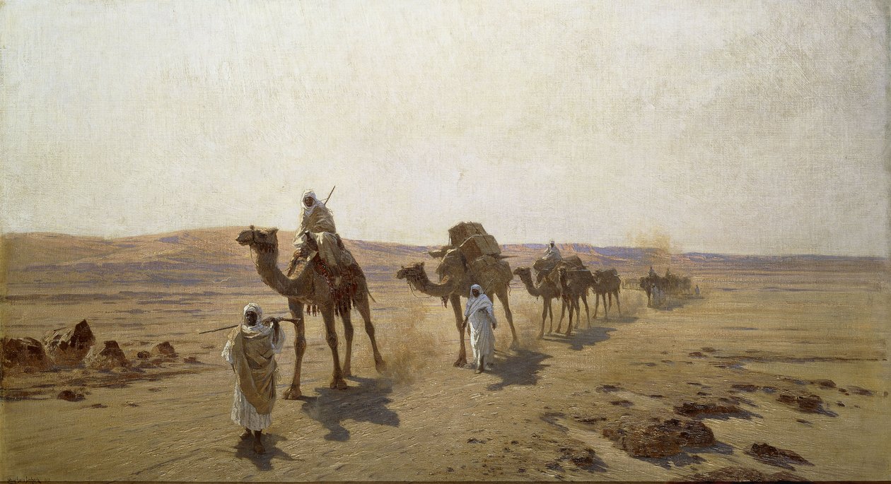 Karawana arabska, 1903 autorstwa Ludwig Hans Fischer