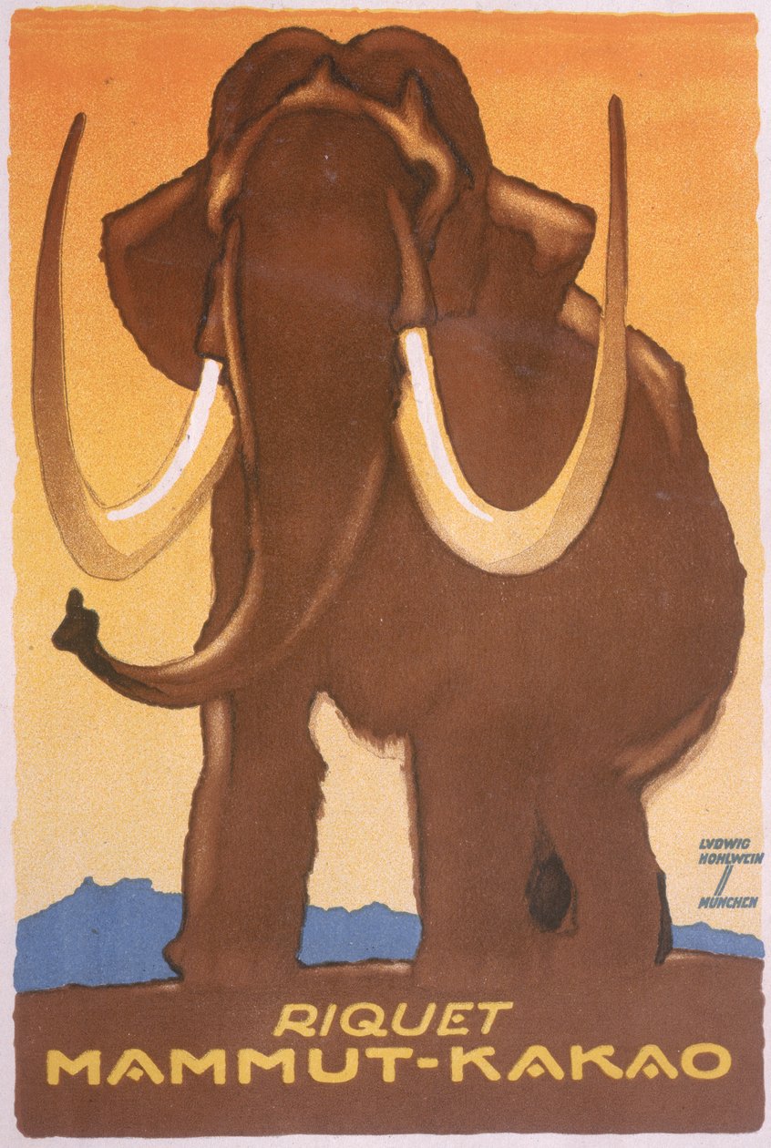 Reklama „Riquet Mammut-Kakao” autorstwa Ludwig Hohlwein