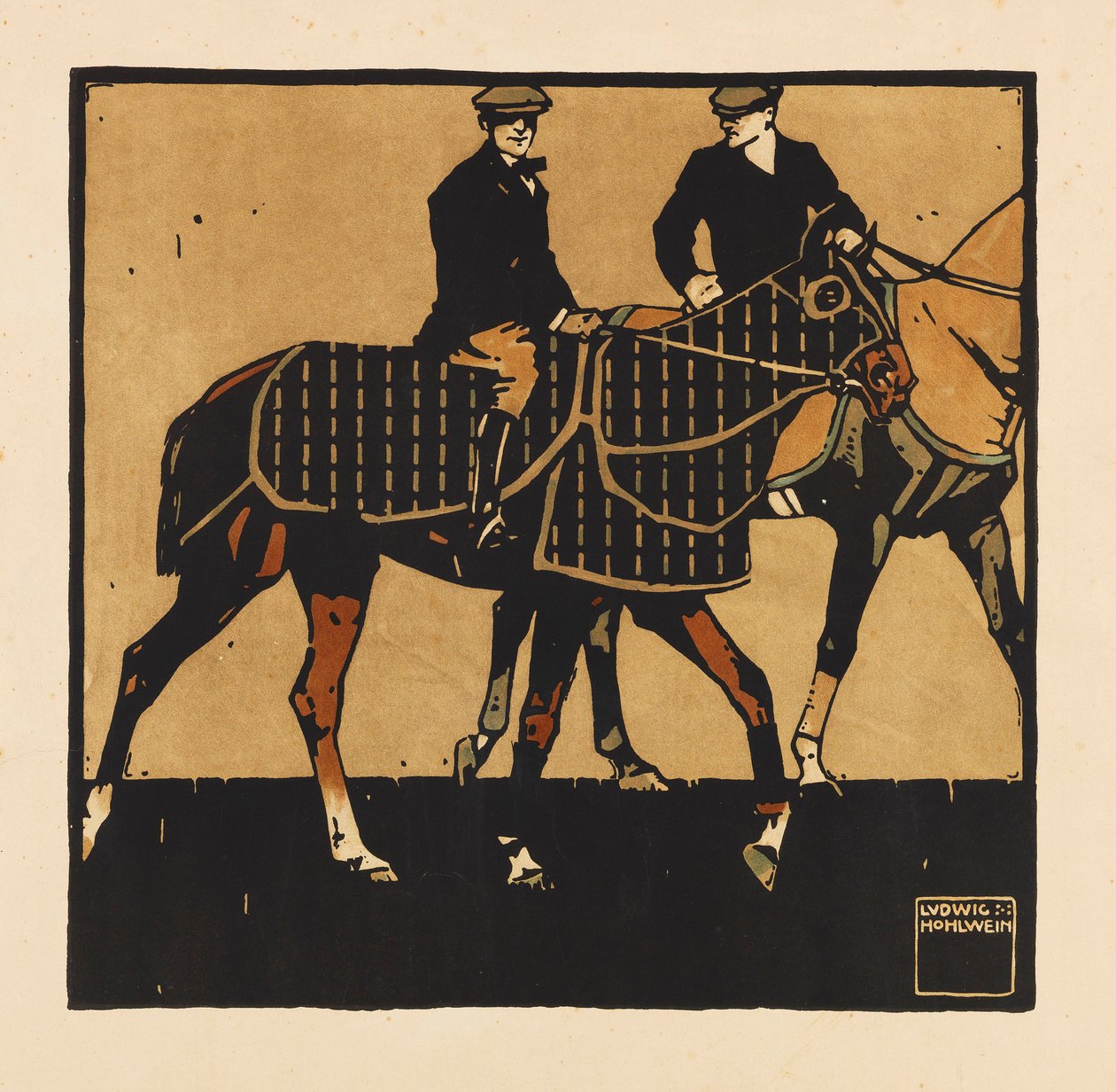 Z darni portfela. Dwanaście obrazów wyścigów konnych, 1909. autorstwa Ludwig Hohlwein