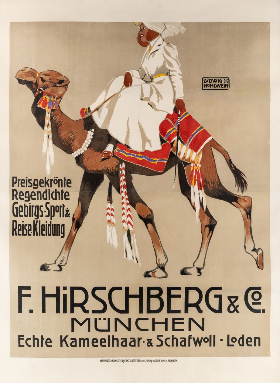 Hirschberg & Co. Odzież sportowa i podróżna, 1907. autorstwa Ludwig Hohlwein