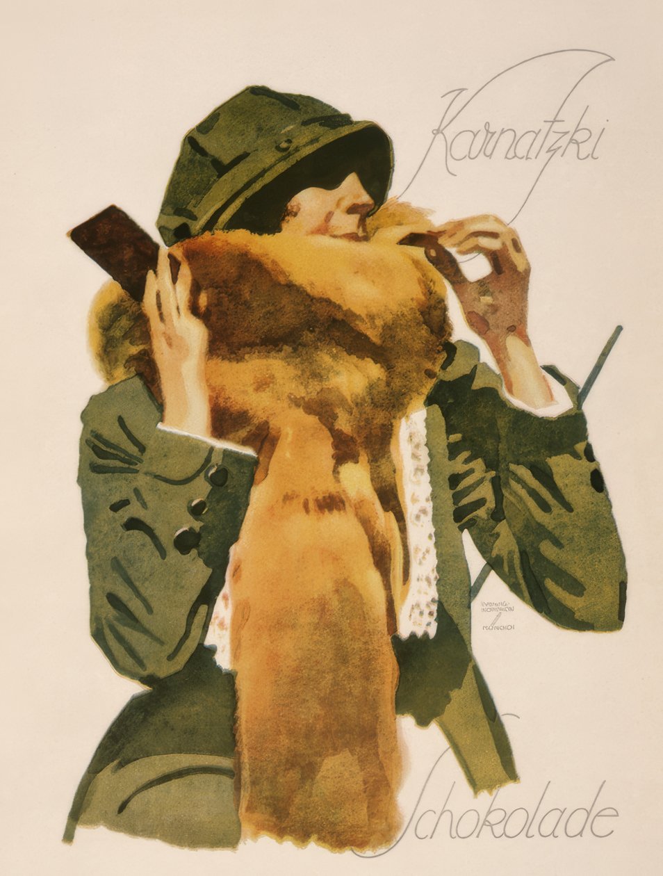 Karnatzki / czekolada autorstwa Ludwig Hohlwein