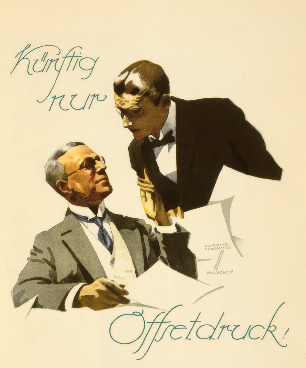 W przyszłości tylko druk offsetowy! autorstwa Ludwig Hohlwein