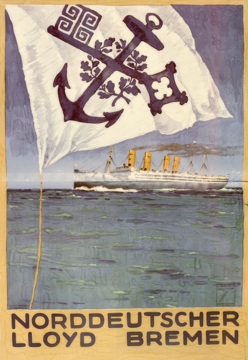 Norddeutscher LLoyd Brema autorstwa Ludwig Hohlwein