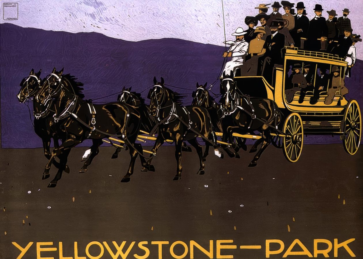 YELLOWSTONE-PARK autorstwa Ludwig Hohlwein