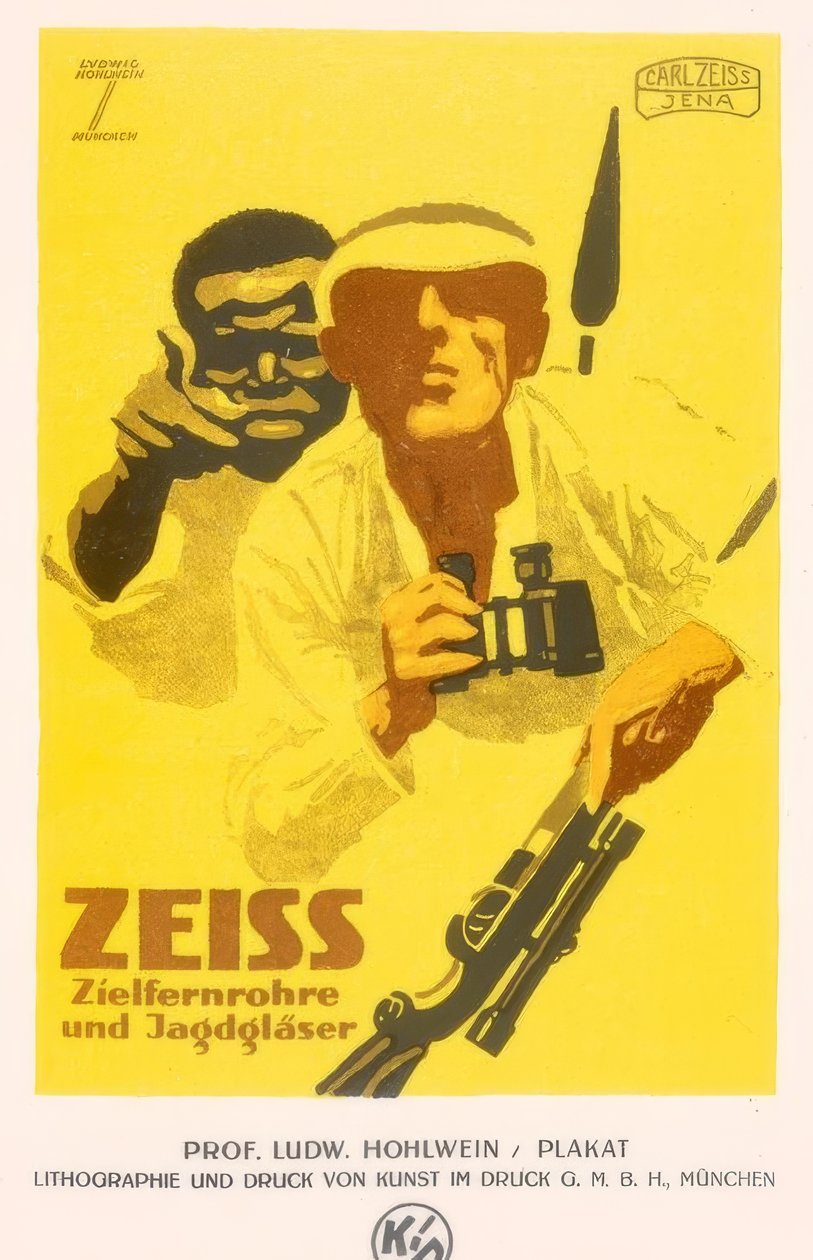 Lunety celownicze i okulary myśliwskie Zeiss autorstwa Ludwig Hohlwein